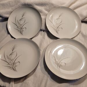 VTG Castlecourt Fine China Japan Wheat Spray 4 Salad Bread Plates 7 3/4"